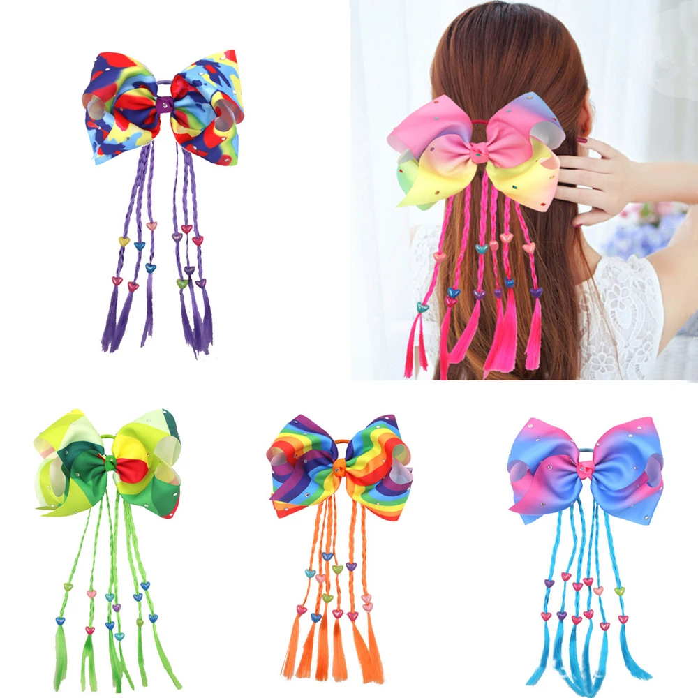 7 بوصة قوس قزح حجر الراين الشعر الاكسسوارات الاطفال الشعر القوس مع حامل فتاة الرقص hairbows التشجيع ذيل الحصان حامل 7 بوصة قوس قزح حجر الراين الشعر الاكسسوارات الاطفال الشعر القوس مع حامل فتاة الرقص hairbows التشجيع ذيل الحصان حامل