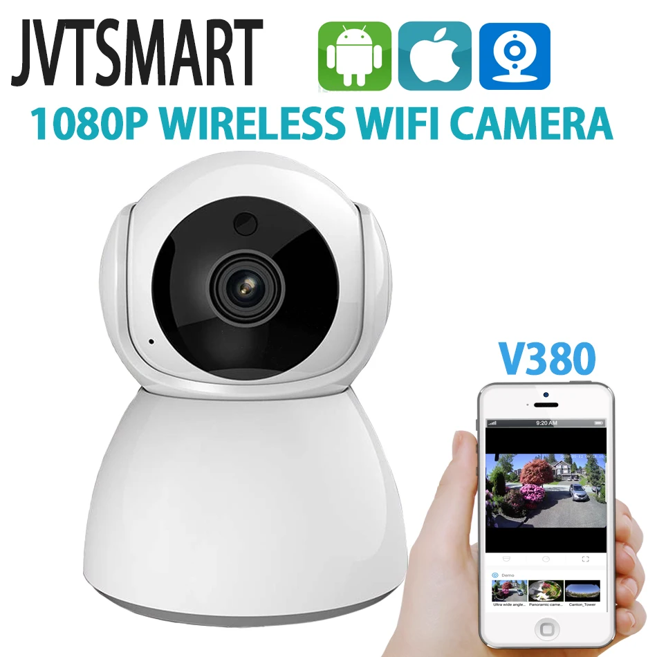 

jvtsmart 1080P Wifi IP Camera Wireless Home Security IP Cam Surveillance PTZ Camera camara wifi CCTV Camera v380 baby Monitor