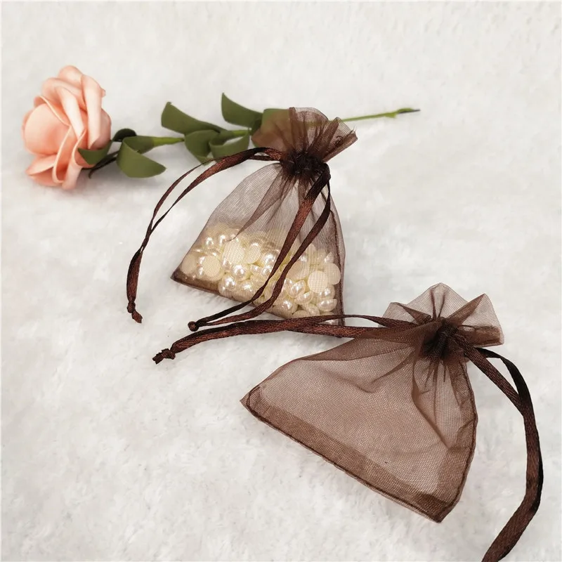 Cheap 100pcs 19 Colors Jewelry Bag 9X12cm Wedding Gift Organza bag