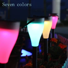 Солнечный свет для украшения сада двор виллы лампы семь Цвета Красочные освещение для лужайки на солнечной батарее Рождественский праздник, фестиваль Декор