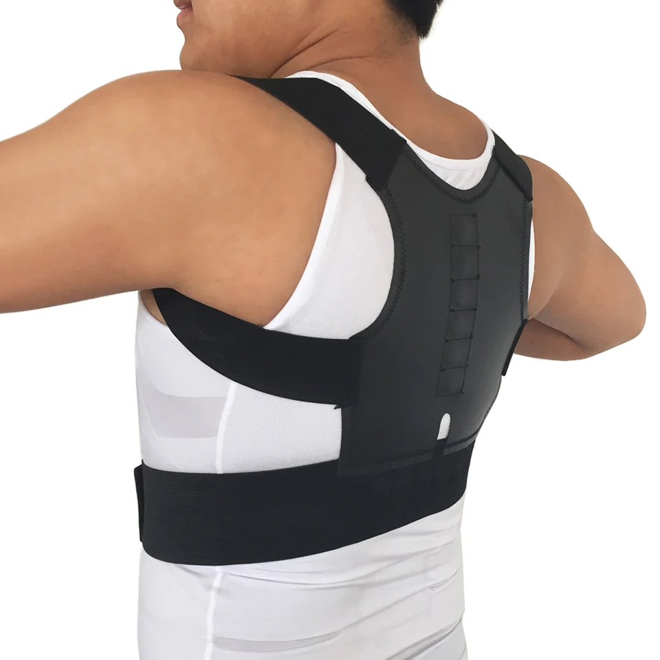 12 магниты Корректор осанки для взрослых плечо назад подтяжки Поддержка плохо сзади поясничных проблем ортопедическая Задняя поддержка S-XXL