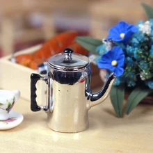 1:12 милый Миниатюрный Кукольный домик Миниатюрный чайник