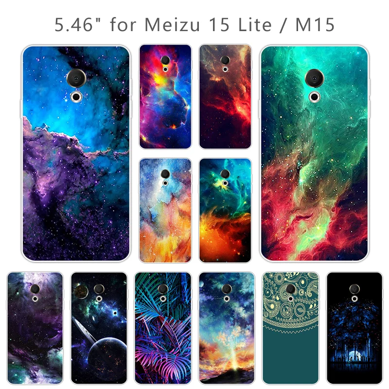 Мягкий ТПУ для Meizu 15 Lite M15 прозрачный силиконовый чехол задней панели телефона