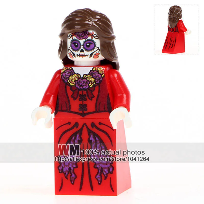 

Building Blocks 20 pcs/lot WM8001 Woman Skeleton Movie Coco Day of the dead Holiday Education Learning Toys for children Gift