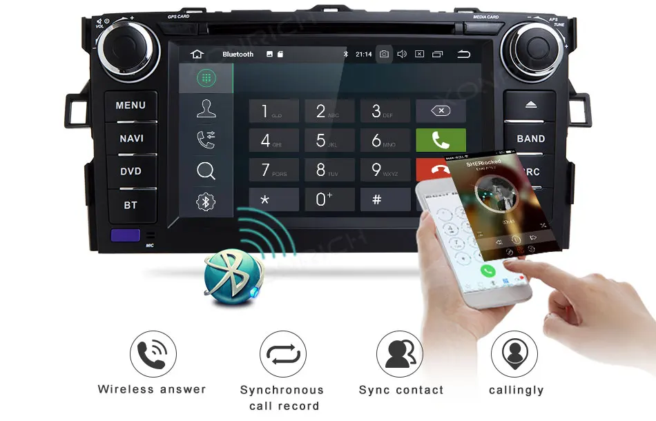 Best Autoradio 2 Din Android 8.0 Car DVD Player For Toyota Auris Toyota Corolla Altis 2012 2013 GPS Navigation Multimedia Stereo Wifi 3