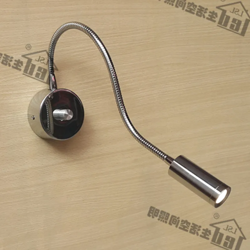 

Topoch Caravan Lights LED Minimalist Compact 3W DC12V with Knob ON/OFF/DIMMER Switch Focusing Lens Aluminum Hose Chrome Finish