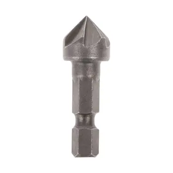 

1 pcs 6 Flute Countersink Drill Bit 90 Degree Point Angle Chamfer Cutting Woodworking Tool