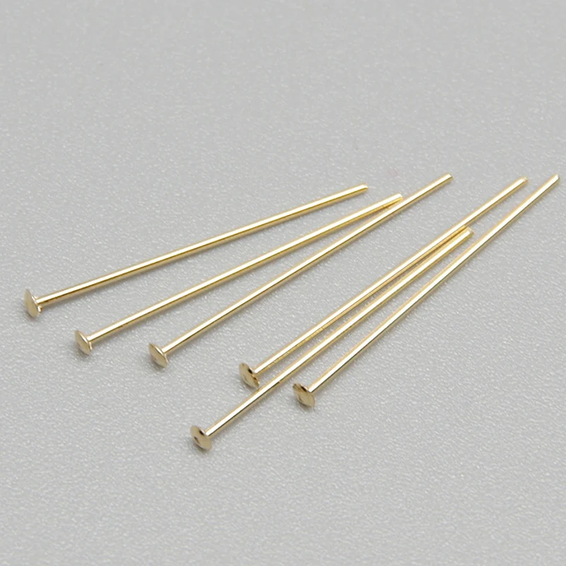 Gold filled T shaped needle flat head end Pins for jewelry making