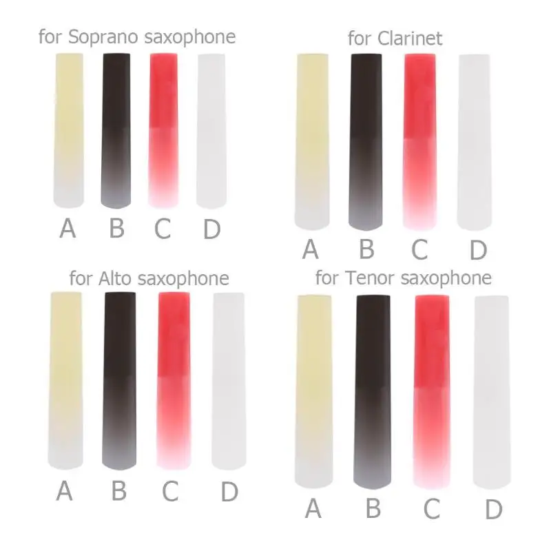 Saxophone Accessories Resin Plastic Sax Saxophone Reed Woodwind Instrument Parts Accessories Clarinet/Soprano/Alto/Tenor Sax 4 Colors saxophone accessories clarinet accessories saxophone reeds