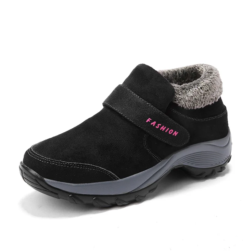 SWYIVY Toning Shoes Women Platform Sneakers Wedge Swing Shoes Lose Autumn Winter Velvet Fur Warm Sport Sneakers Platform