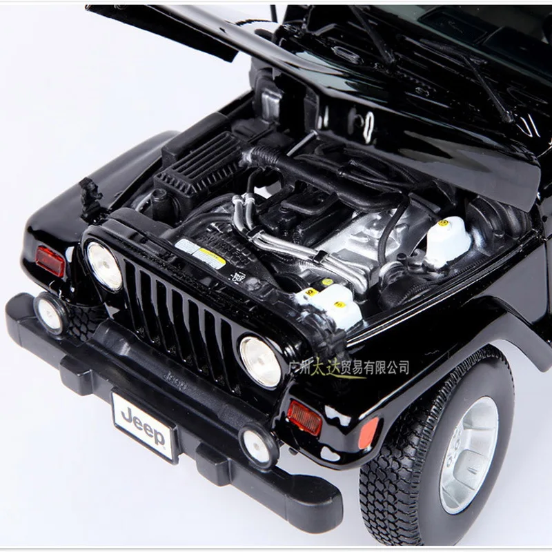 1:18 весы для Jeep Wrangler Sahara модель автомобиля SUV имитация сплава Игрушечная модель автомобиля с рулевым колесом управление передним колесом Рулевое управление