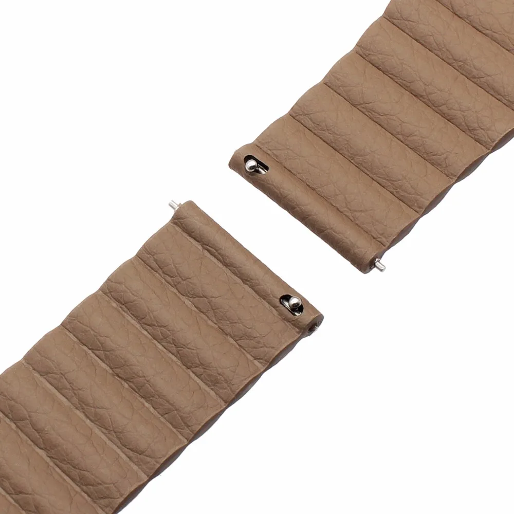 Миланская петля кожаный ремешок для часов 22 мм 20 мм для samsung Galaxy Watch 46 мм 42 мм Active 2 40 мм 44 мм магнитный ремешок быстросъемный ремешок