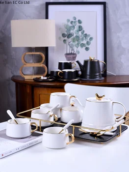 

Northern European coffee cup set simple coffee set English afternoon tea set home ceramic water cup with complete set