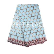 2017African Swiss Voile Lace High Quality Nigerian Wedding Lace Fabrics/ 5 Yards 100% Cotton Stones swiss lace dress