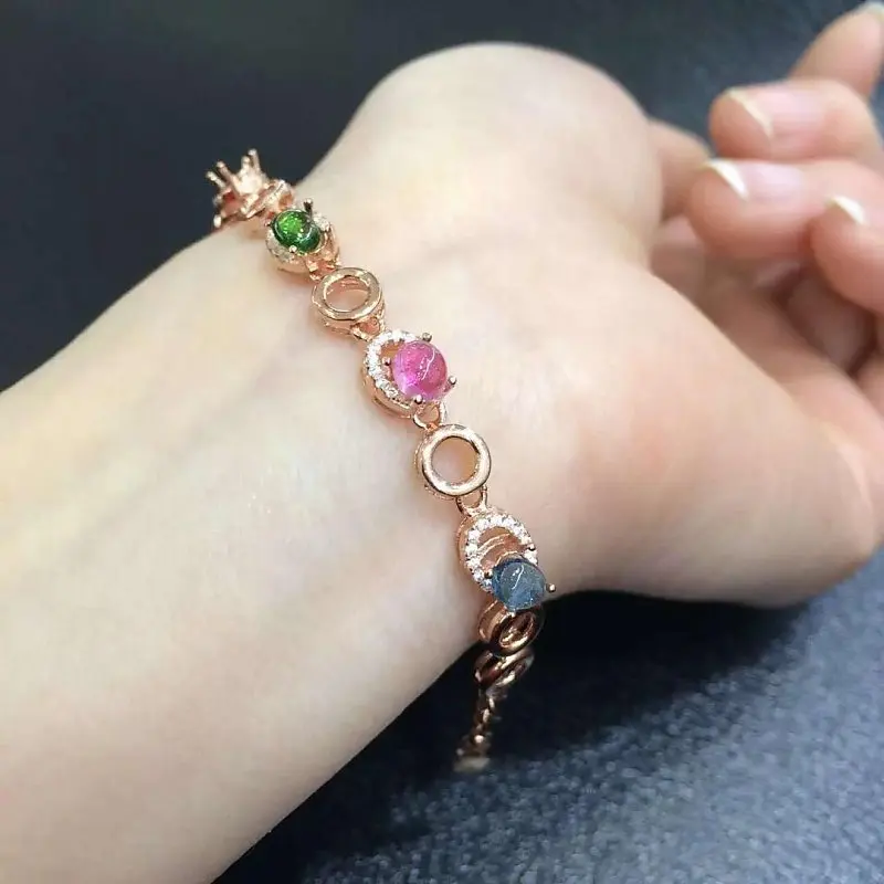 

2017 Sale Qi Xuan_Tourmaline Stone Luxury Bracelets_Rose Gold Color Fashion Tourmaline Bracelets_Manufacturer Directly Sales