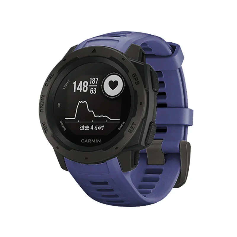 Спортивный силиконовый ремешок для быстрой замены часов для Garmin Instinct XR649 - Цвет: Dark Blue