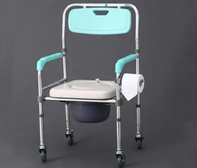 Cheap Portable Mobile toilet chairs Height-Adjustable Folding Elderly Seat Commode Chair With wheels Cheap Portable Mobile toilet chairs Height-Adjustable Folding Elderly Seat Commode Chair With wheels
