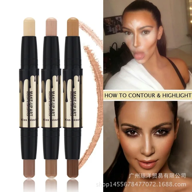 24 Pcs/Set Bronzer And Highlighter Makeup Stick Face Highlight Contour