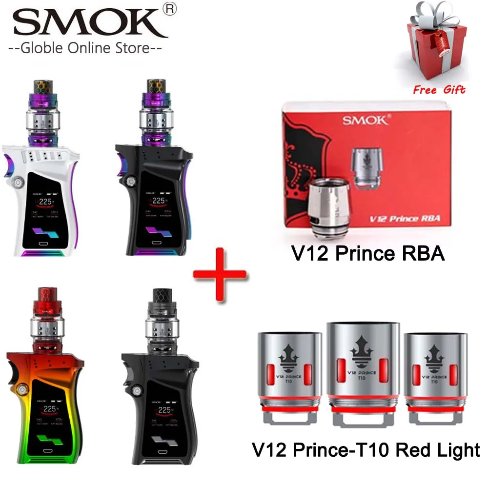 

100% Original Vape SMOK MAG Kit with 225W BOX MOD & 8ml TFV12 Prince Tank Electronic Cigarette SMOK Mag Kit VS SMOK X-Priv KIt
