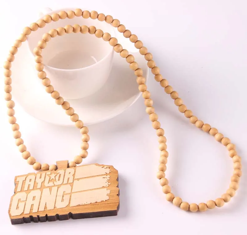 Fashion Colares Femininos Hip Hop Wood Taylor Gang Pendant ...
