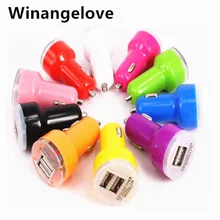 Winangelove 100 шт. лучшего качества 100 шт. 2.1A+ 1A с 2 портами USB Автомобильное Зарядное устройство для samsung s7 s6 для iPhone 7, 6, 6 plus 5 4G