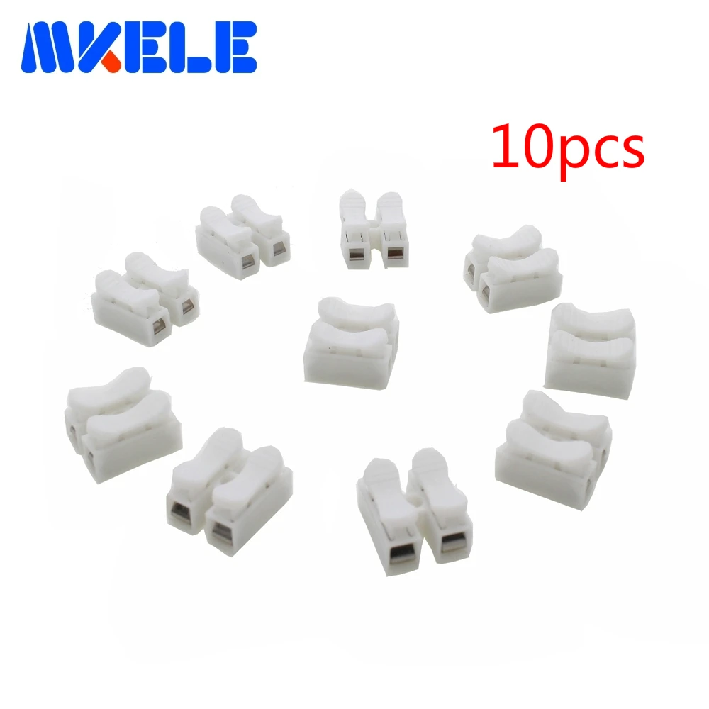 

10pcs/lot CH-2 2p G7 Spring Wire Quick Connector Splice Cable Clamp Terminal 2 Way Easy Fit Led Strip With No Welding No Screws