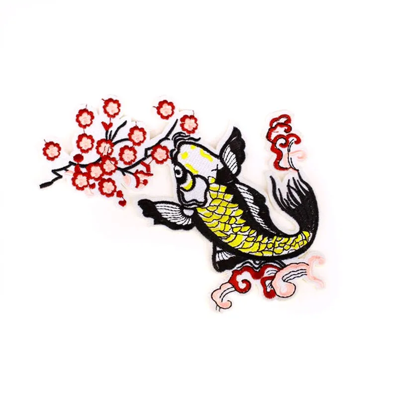 

DoreenBeads New Fish Animal Jumping Patches Embroidered Iron On Patches Garment Accessories DIY Tools Hot Sale 1PC