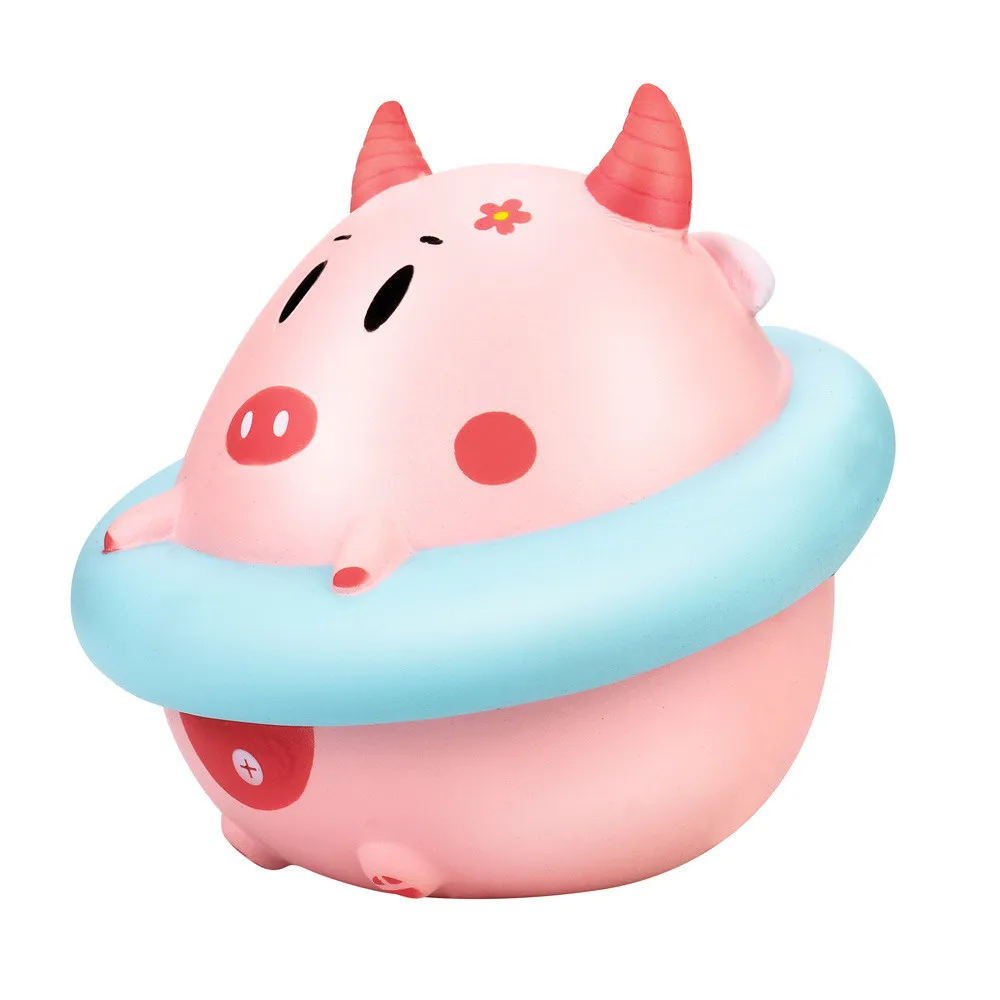 Прямая поставка kawaii squishies милые плавательные кольца свинья Ангел медленно