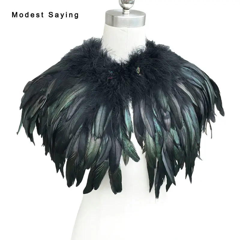 Женская теплая Свадебная шляпка с перьями в готическом стиле украшенная