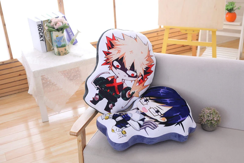 1 шт. 50 см Милые Мягкие Аниме Bakugou кацуки Todoroki Shoto Midoriya izku Мягкие плюшевые Boku No Hero Academy мультфильм Подушка