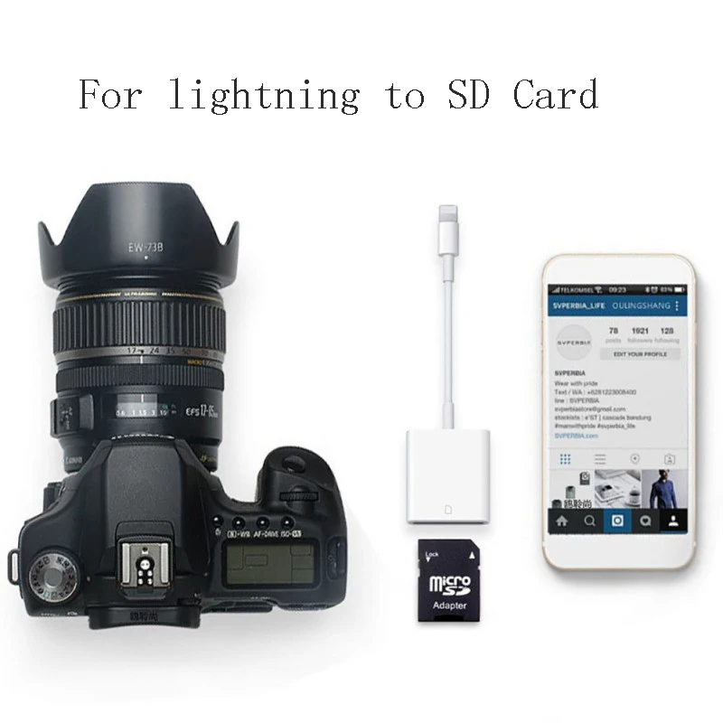 USB кабели Micro SD OTG кардридер смарт камера для iPhone 5 6 7 8 XSmax карты памяти адаптер без