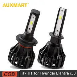 AUXMART H7 светодиодный фар автомобиля луковицы 72 Вт 8000lm 6500 К лампы УДАРА фишек H1 светодиодный автомобиль лампы 12 В 24 В для hyundai Celesta Elantra i30