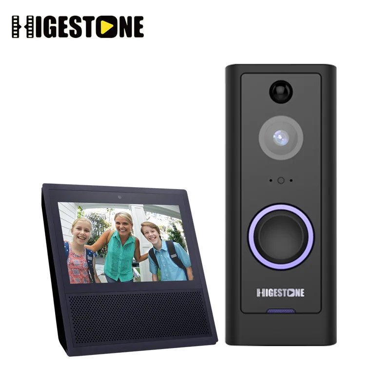 Беспроводной смарт Видеозвонок Higestone с Wi Fi дверной звонок IP65 двухстороннее аудио