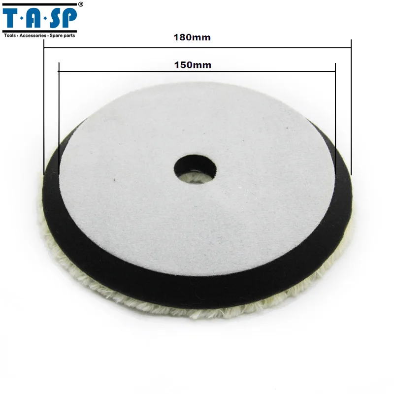 Tasp 1 Piece 7" 180mm Twisted Wool Polishing Buffing Pads For Car