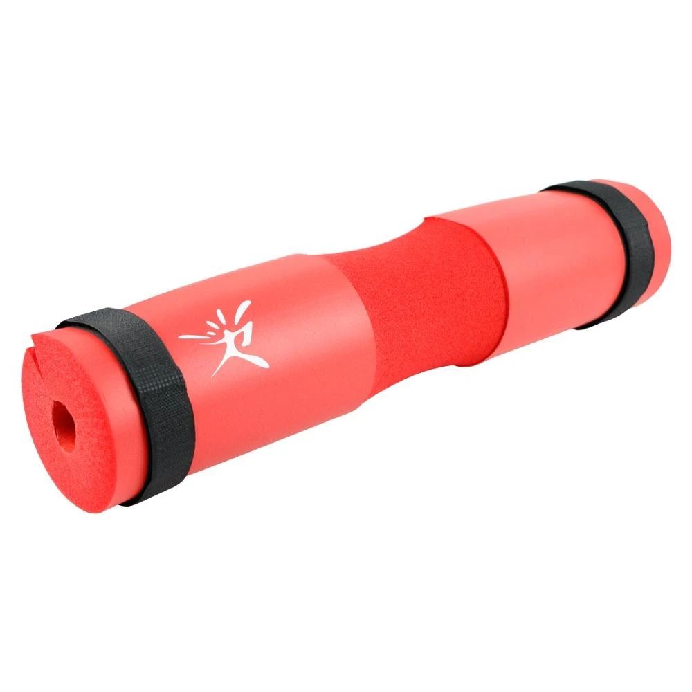 Подкладка под штангу для занятий тяжелой атлетикой, приседаний поддержка для спины и плечей защита пены коврик для спортзала тренировки Кроссфит аксессуары для упражнений - Цвет: Red