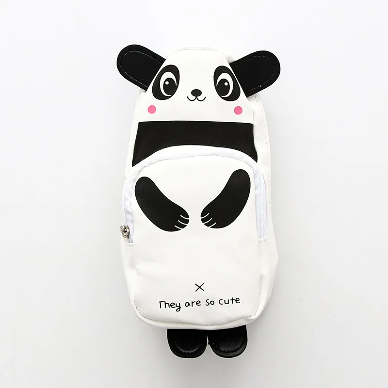 Kawaii animal школьный пенал для хранения ручки сумка PU материал Канцелярские Товары для детей Подарки офисные школьные принадлежности FB030 - Цвет: panda
