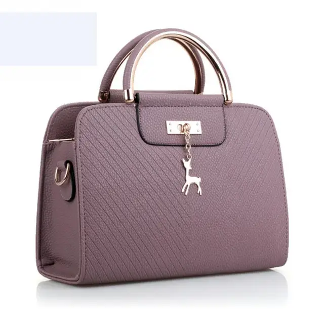 2017 Women Deer Pendant Handbags Leather Office Ring Tote Bag 2017 Women Deer Pendant Handbags Leather Office Ring Tote Bag S Pouch Bolsas Famous Ladys