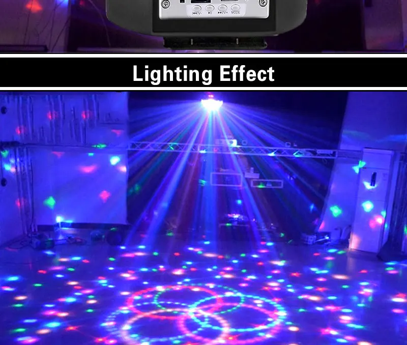9 цветов светодиодный светильник для дискотеки с MP3-плеером Bluetooth динамик диско шар лазерный вечерние светильник s 18 Вт DJ сценический светильник Lumiere звуковой светильник s
