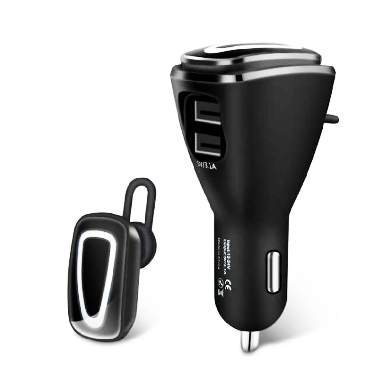 New Wireless Bluetooth Ear Hook Headset Waterproof Earphone with USB Car Charger Phone Charger