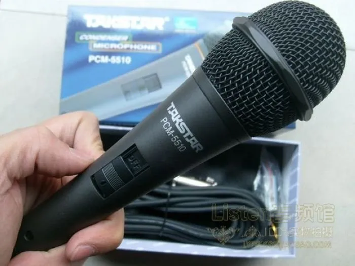 Takstar PCM-5510 ручной проводной 3,5 мм стандартный интерфейс компьютерное караоке сети K song конденсаторный микрофон