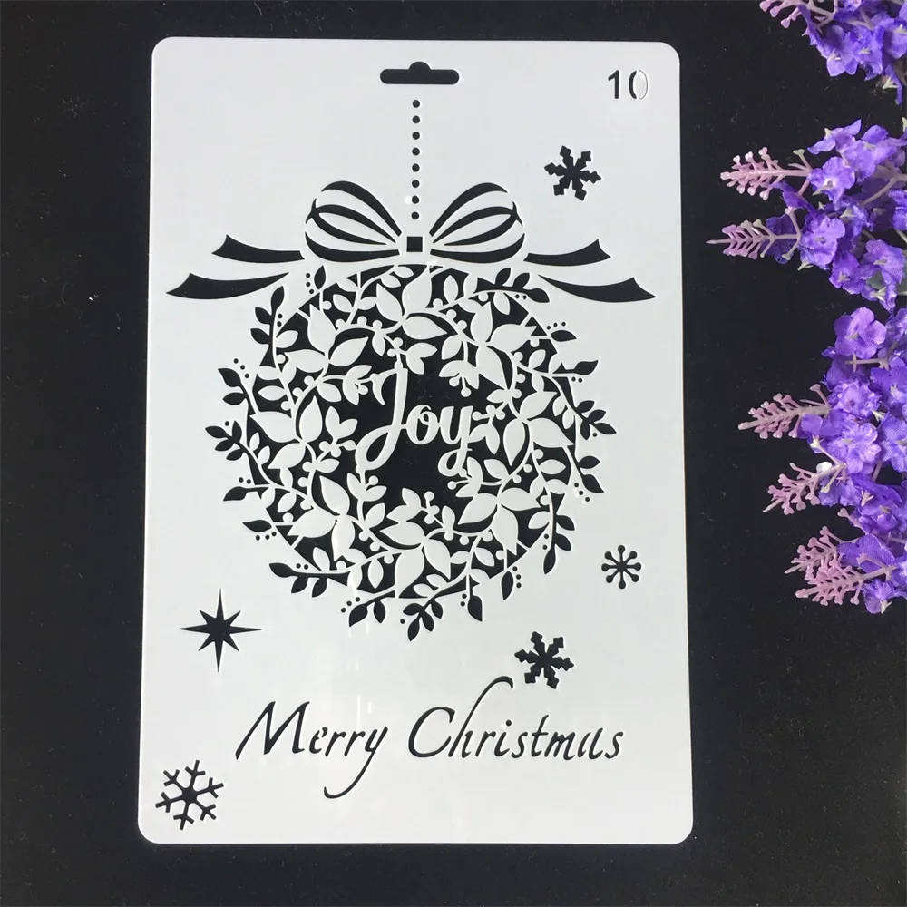 

1Pcs 26cm Joy Garland DIY Craft Layering Stencils Wall Painting Scrapbooking Stamping Embossing Album Card Template