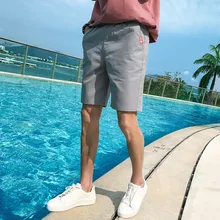 Повседневные мужские шорты до колена удобные летние свободные шорты с эластичной резинкой на талии большие размеры короткие Hombre