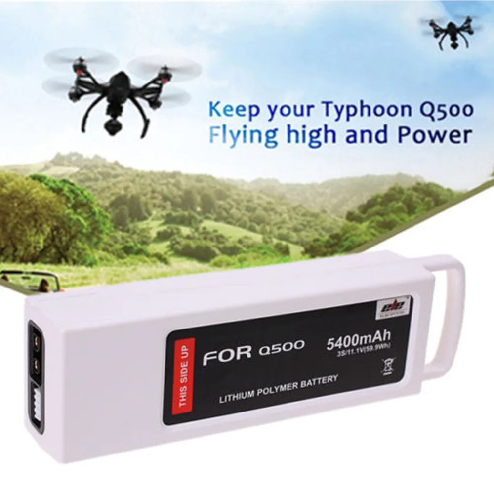 

ELEOPTION High Quality 5400mAh Li-Po 4K 3S 11.1V 3C LiPo Battery for Q500, Q500+ Quadcopter