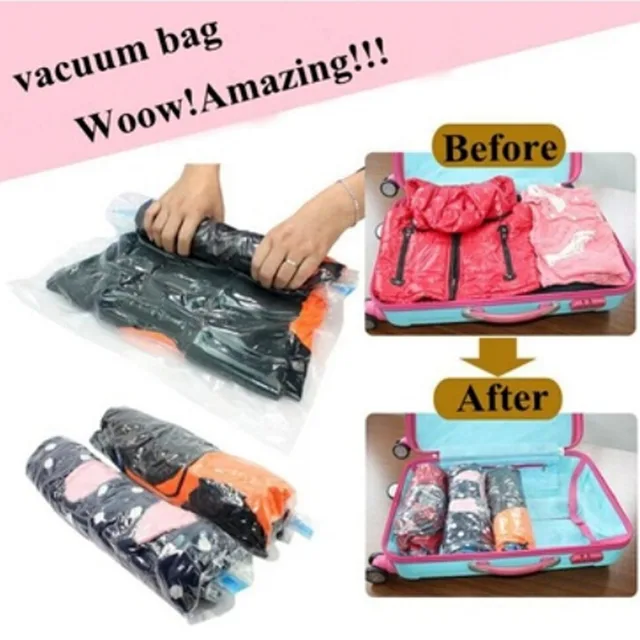 2pieces Lot Vacuum Compression Bags Traveling Pouch Clothes Holding 2pieces Lot Vacuum Compression Bags Traveling Pouch Clothes Holding Special Sealed Bag Storage