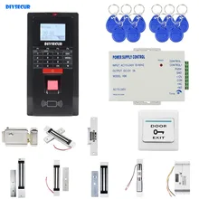 DIYSECUR TCP / IP Fingerprint ID Card Reader Keypad Door Access Control Kit + Magnetic Lock Door Lock + Exit Button DIYSECUR TCP / IP Fingerprint ID Card Reader Keypad Door Access Control Kit + Magnetic Lock Door Lock + Exit Button