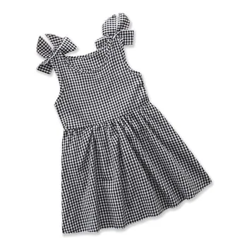 

5pcs/lot Baby Girl Dresses Sleeveless Children plaid bow Girl Dress Casual Kids Dresses 1-5T Sylvia 567903896186