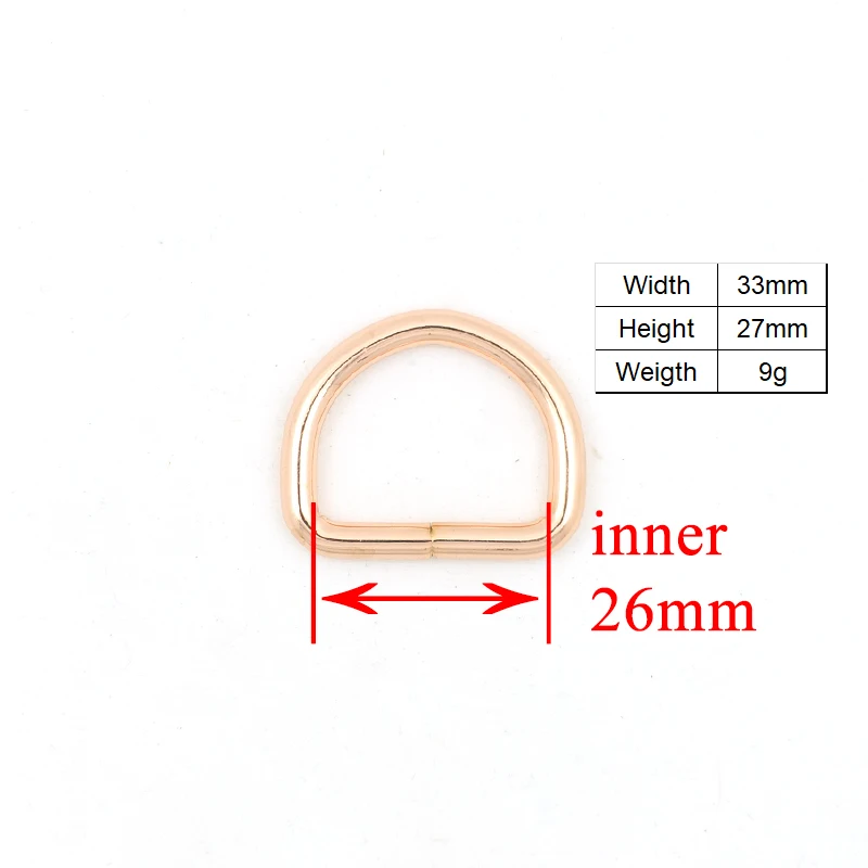 D кольцо для 25 мм лямки собачий ошейник, цепь кожаный ремень розовое Золотое соединение металлическая пряжка сверхмощный не сварной плоский ди кольцо DK25M