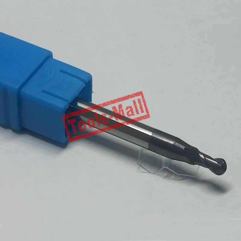 

1pc radius=1.5mm 2 Flutes hrc55 R1.5*6*D4*50 solid carbide Ball nose End Mill CNC router bits tools Milling cutter