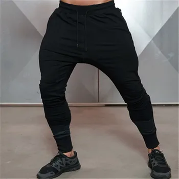 

2018 Cotton Men full sportswear Pants Casual Elastic cotton Mens Fitness Workout Pants skinny Sweatpants Trousers Jogger Pants