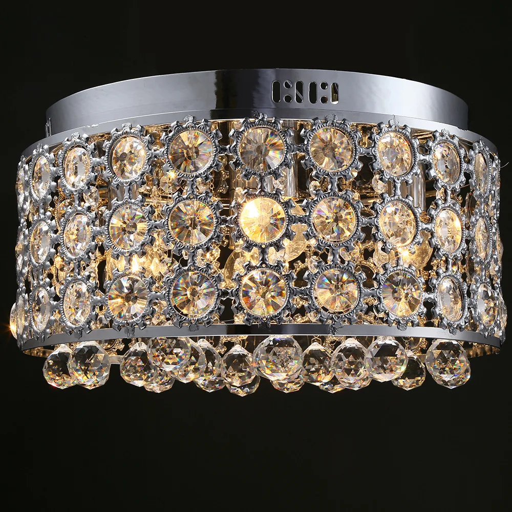 

Fashion K9 Crystal E14 Ceiling Lamp Led Lamps Stainless Steel Led Ceiling Lamps High-power Led Lustre Light Ceiling Lights Z50
